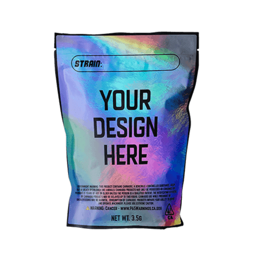 Custom Holographic Mylar Bags - Bolt Stickers