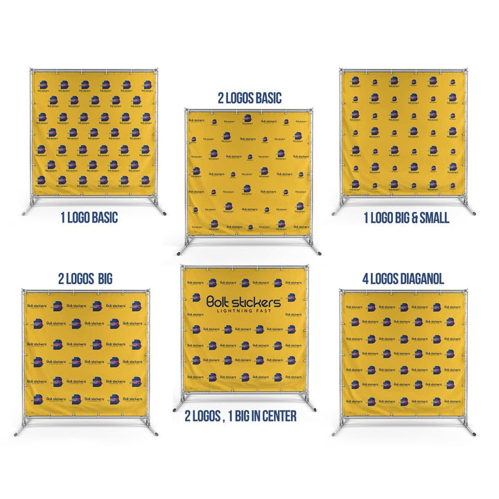 Step and Repeat Backdrop - Bolt Stickers