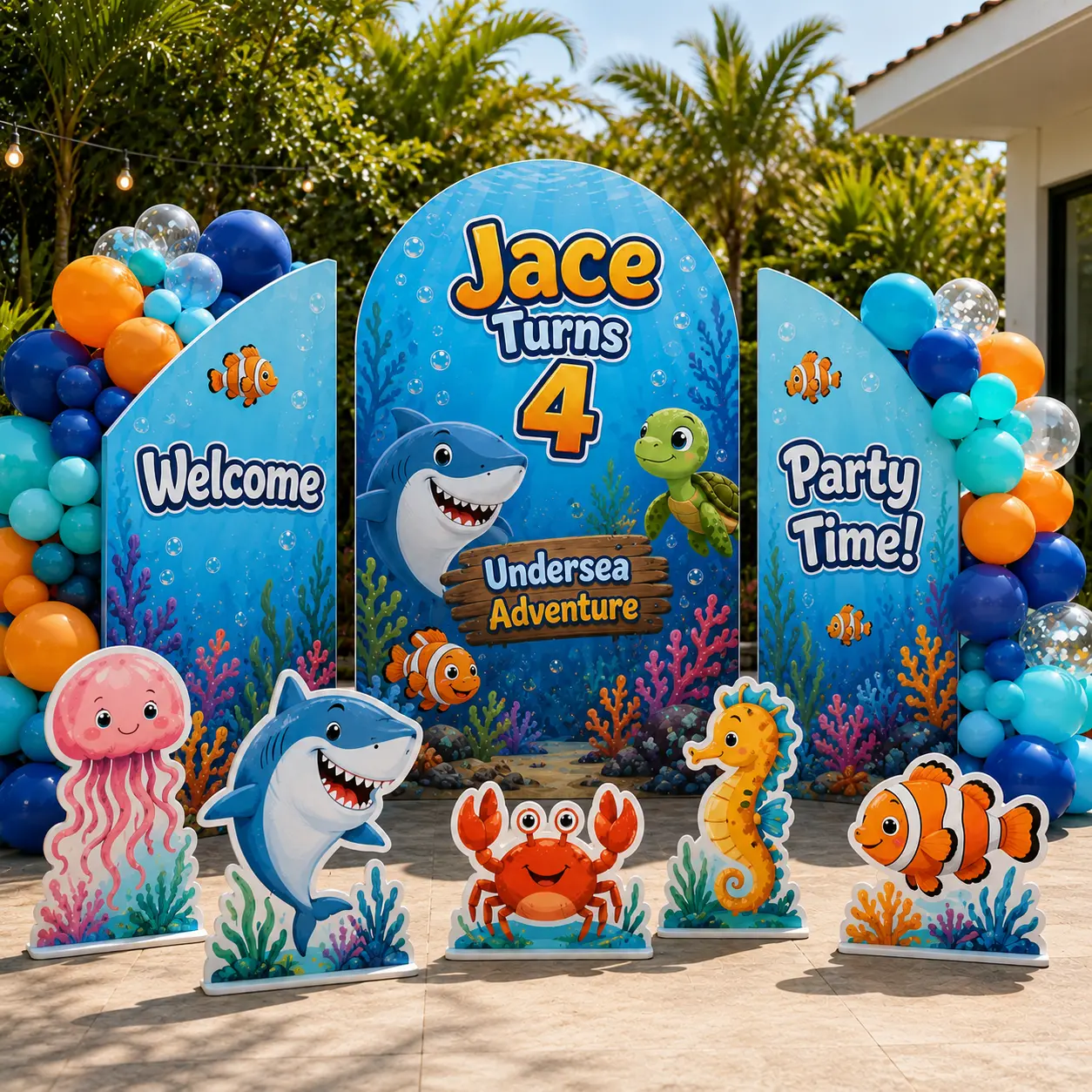 Ultimate Character Combo — undersea boards with 5 character cutouts