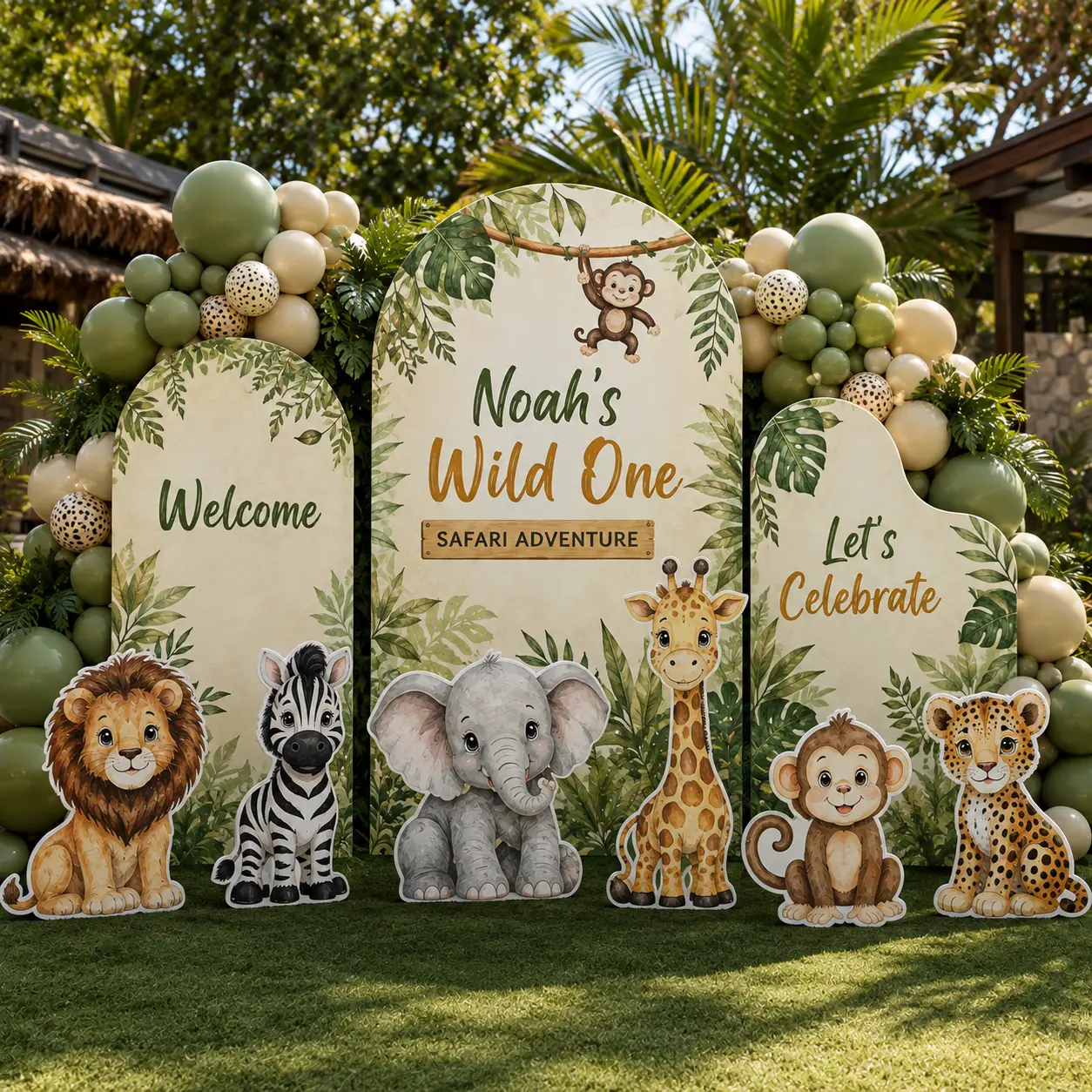 Ultimate Character Combo — safari boards with 6 animal cutouts