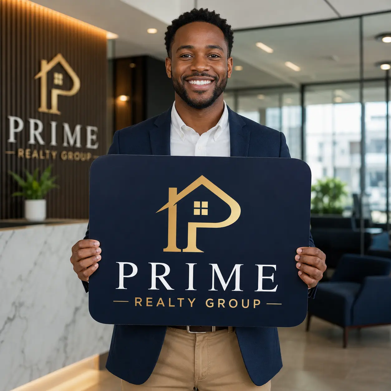 Custom Handheld Logo Sign