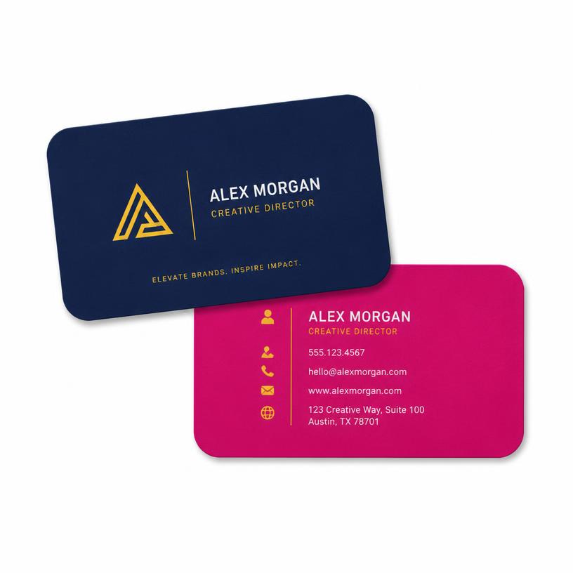 Rounded Corners business card shape