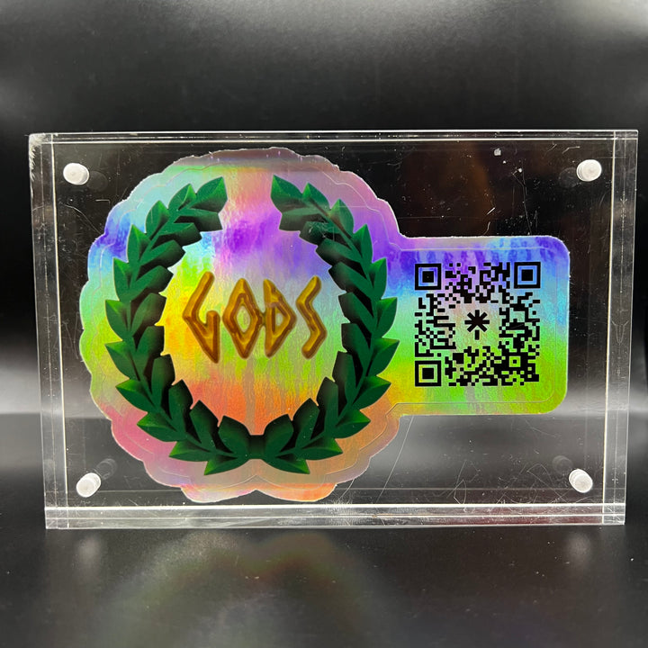 QR Code Die Cut Holographic Stickers